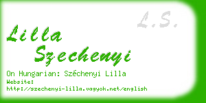 lilla szechenyi business card